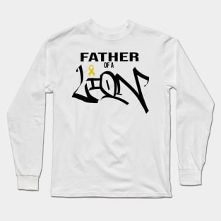 childhood cancer awareness father of a lion Long Sleeve T-Shirt